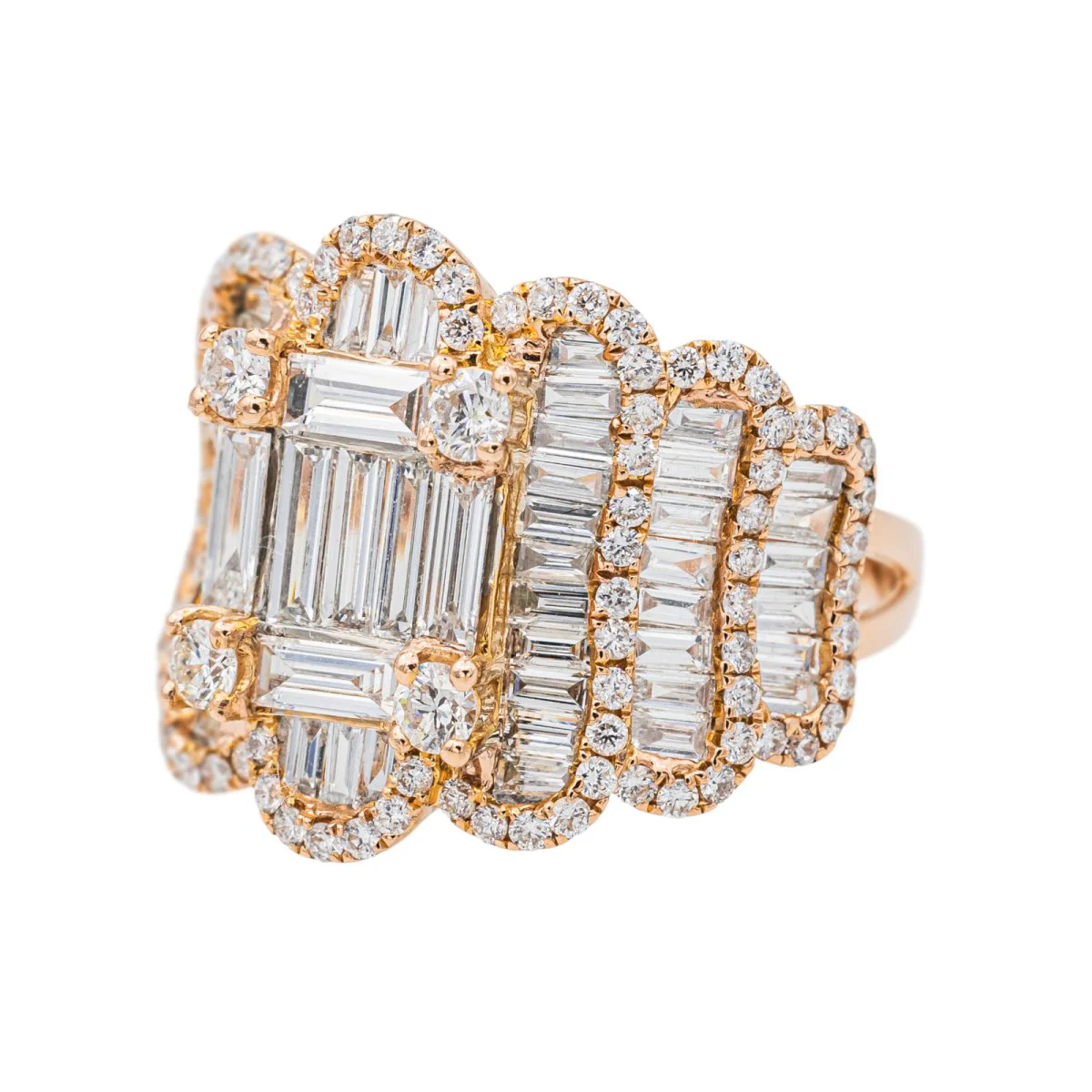 Djula Ring Rose gold cocktail diamond - Image 3
