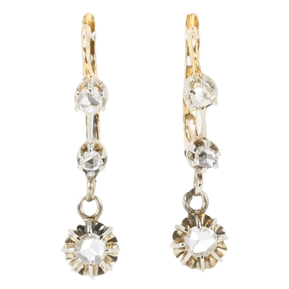 Sleepers diamonds pink size yellow gold