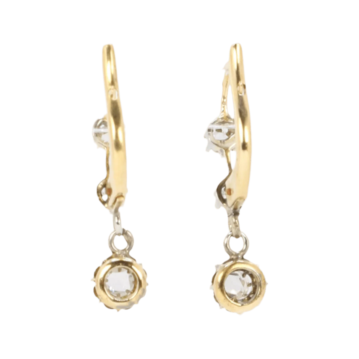 Sleepers diamonds pink size yellow gold - Image 5