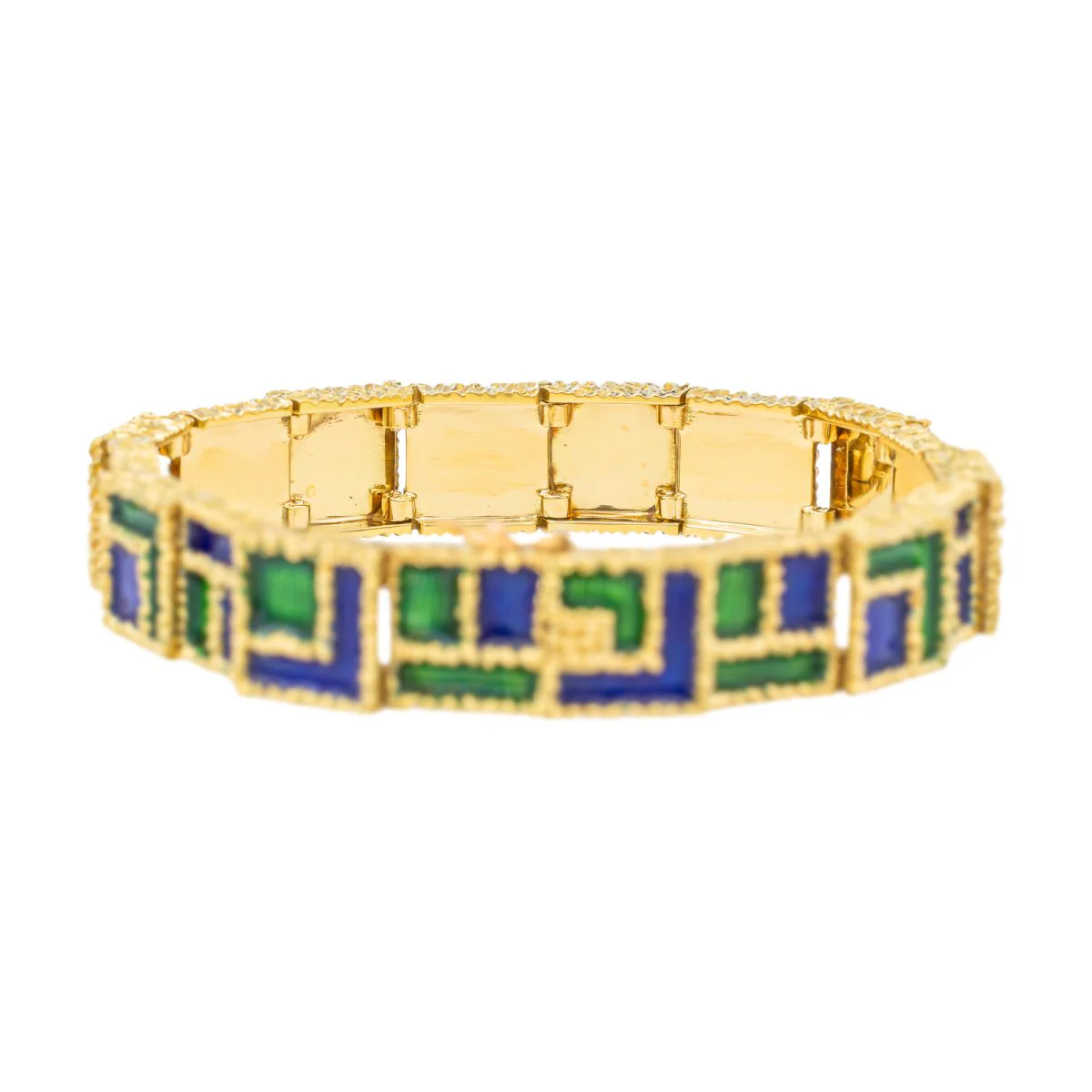FRED and GEORLAND bracelet in enamel and yellow gold - Image 6