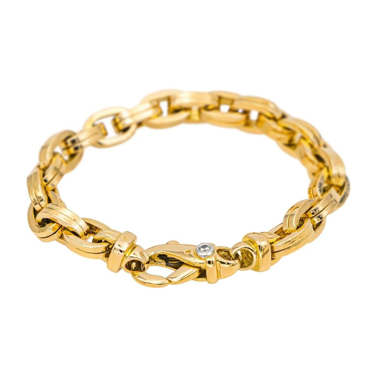 Bracelet Maille GAY FRÈRES in yellow gold and diamond - Image 4
