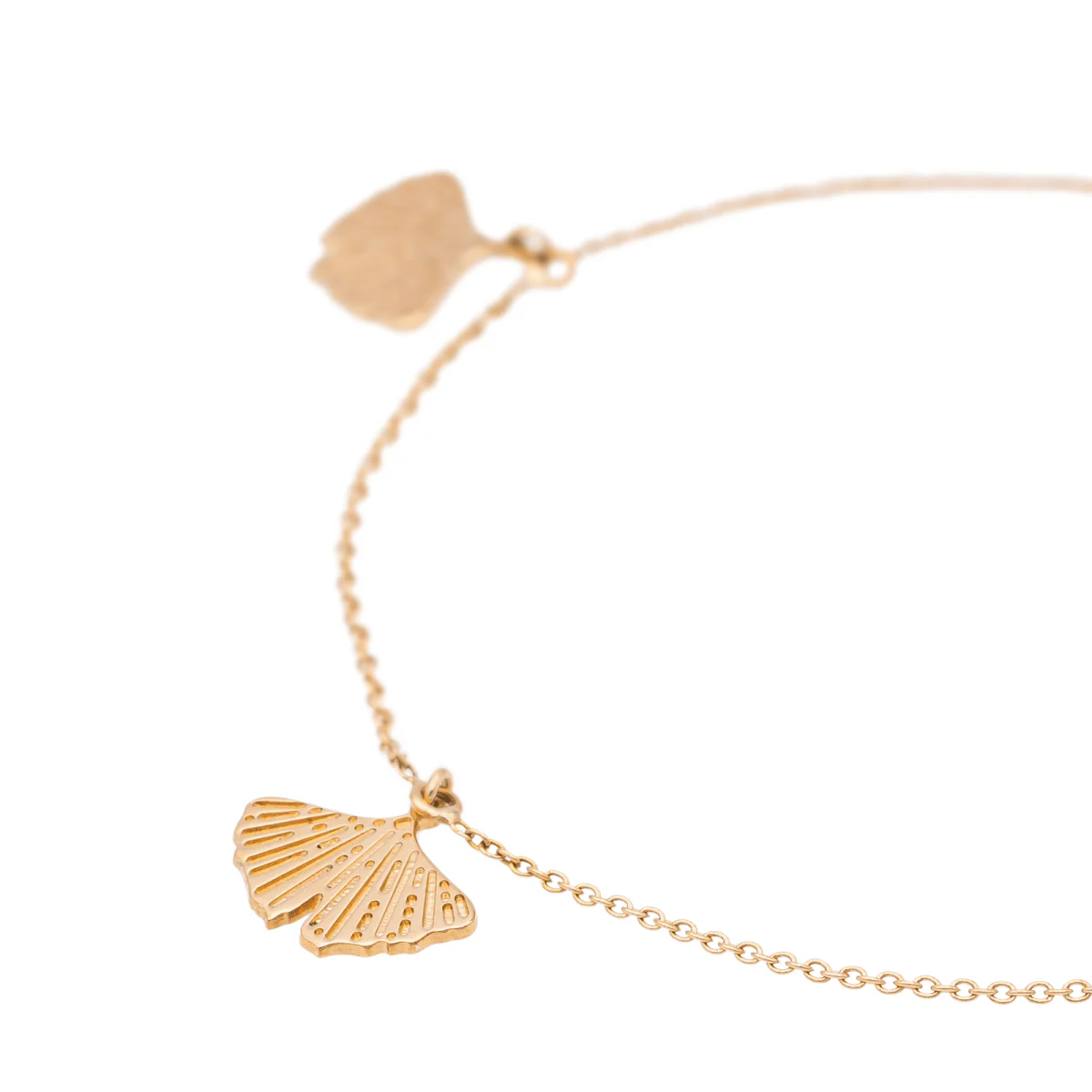 Ginette NY Rose Gold Ginkgo Bracelet - Image 4