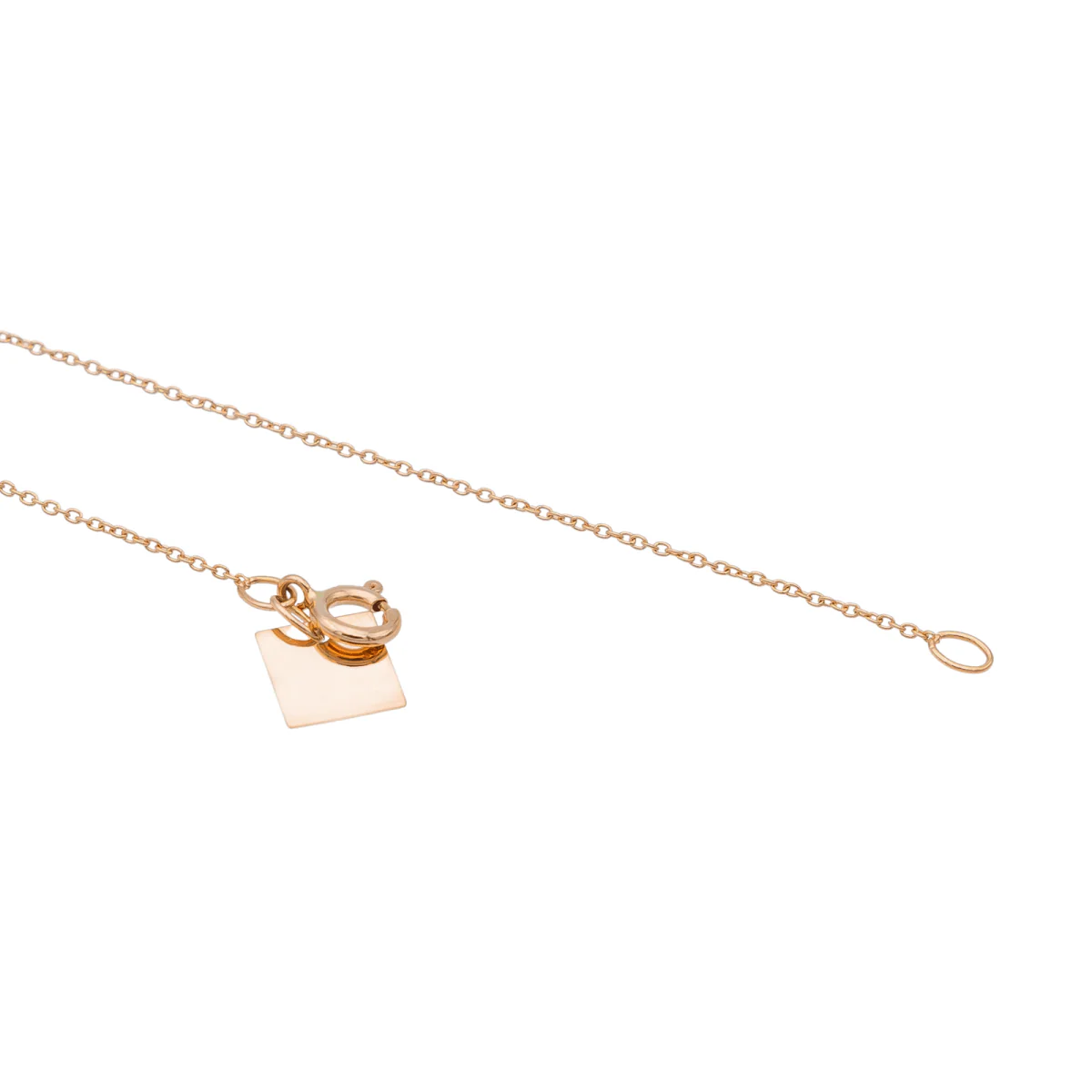 Ginette NY Baby Lace Monogram Pendant Necklace Rose Gold - Image 6