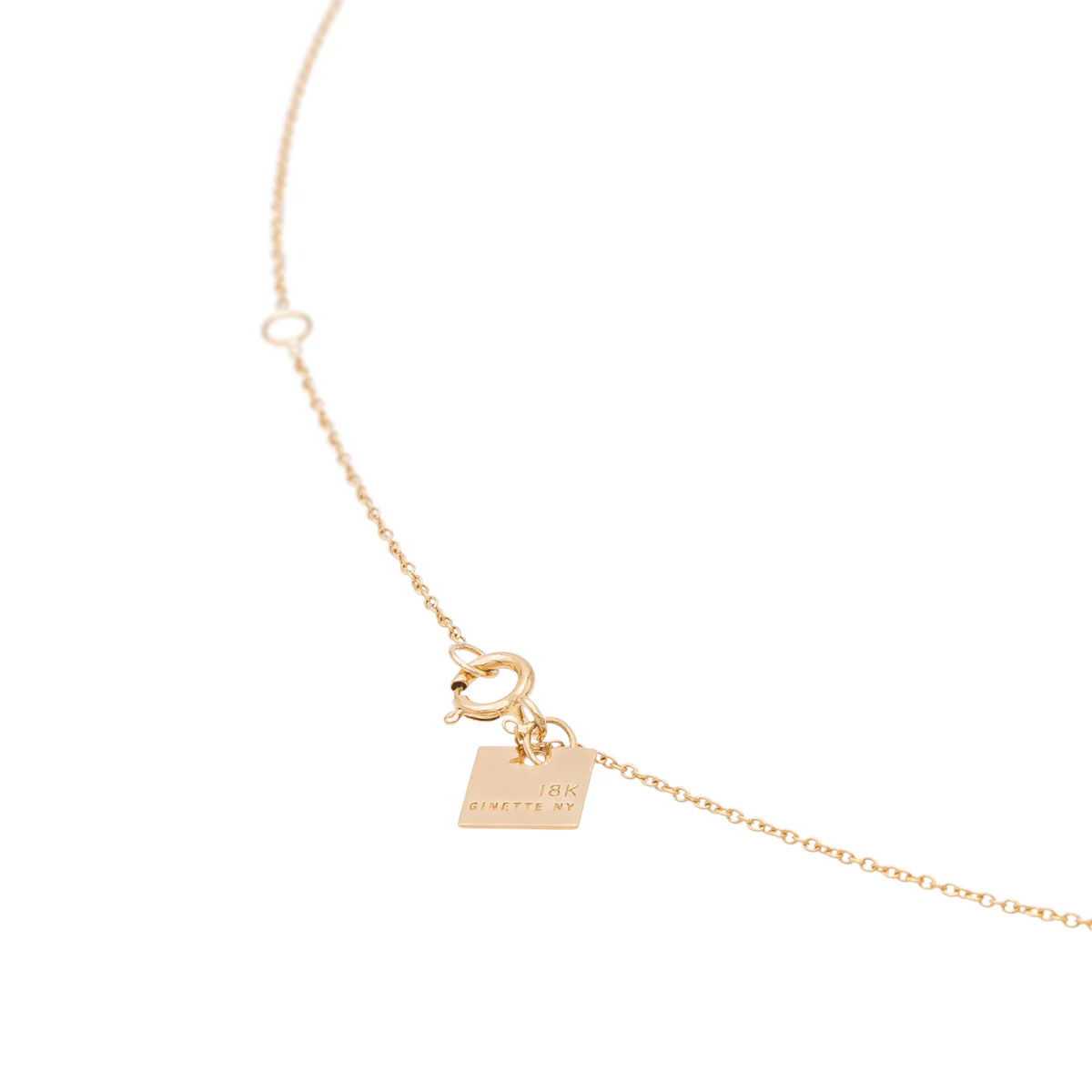Necklace GINETTE NY "Mini Ever" chain in rose gold and diamond - Image 3