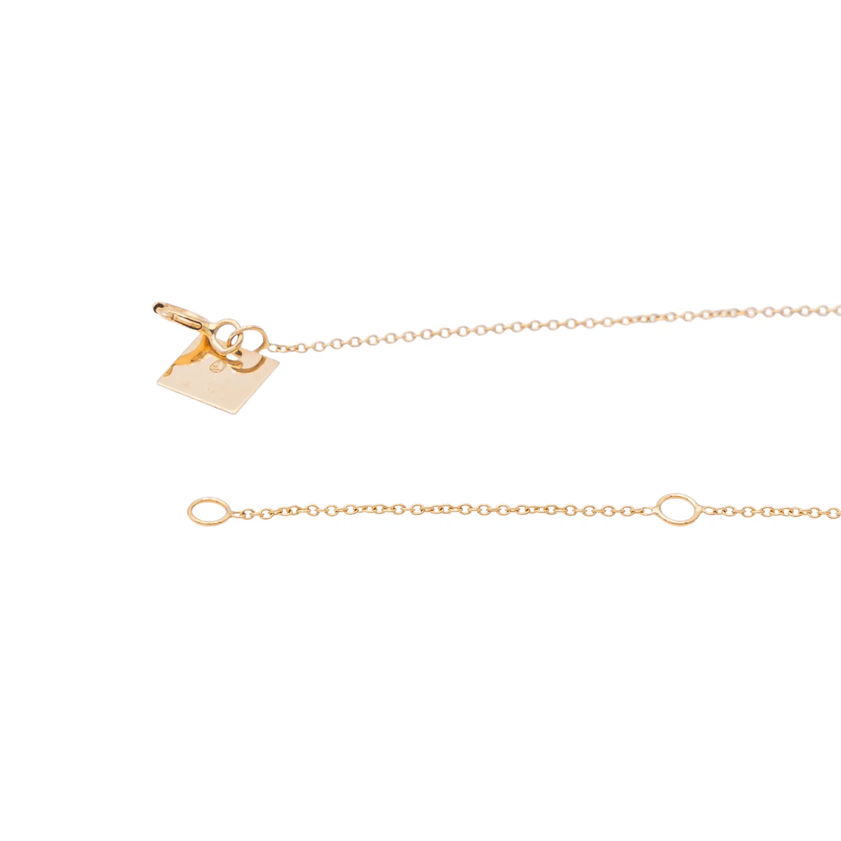 Necklace GINETTE NY "Mini Ever" chain in rose gold and diamond - Image 5