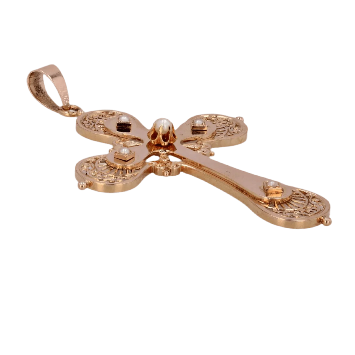 Rose gold and pearl pendant - Image 3