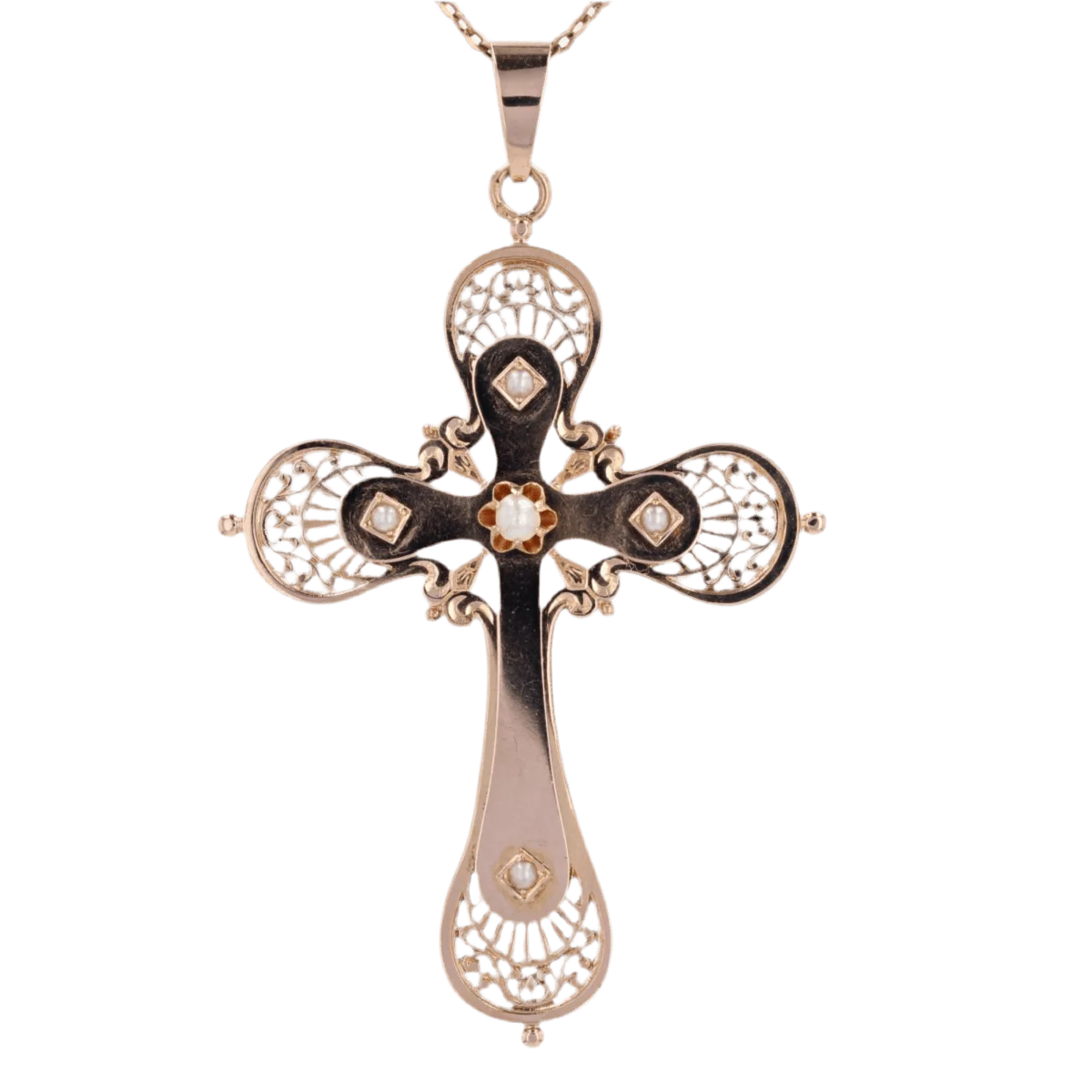 Rose gold and pearl pendant - Image 5