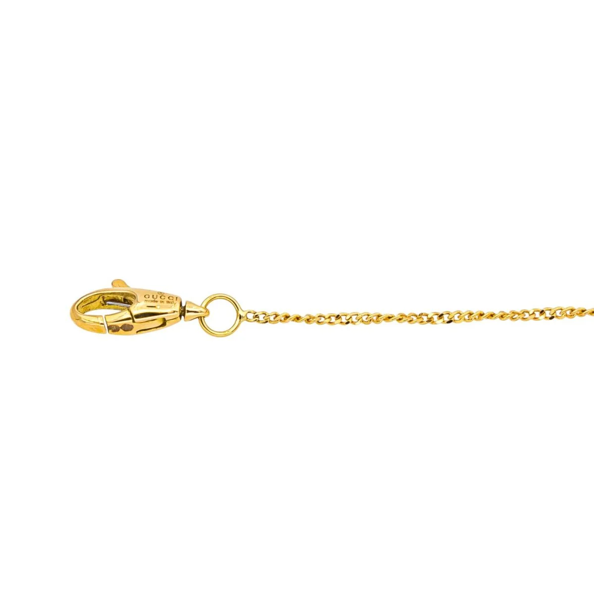 GUCCI "Ouroboros" Pendant in Yellow gold and Emerald - Image 7