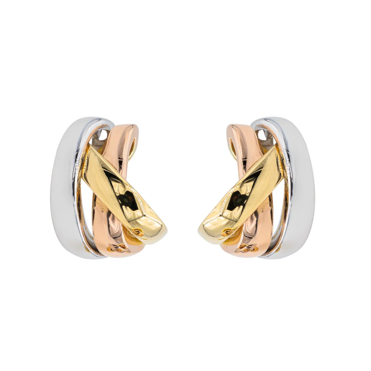 GUY LAROCHE Half hoop earrings in three golds