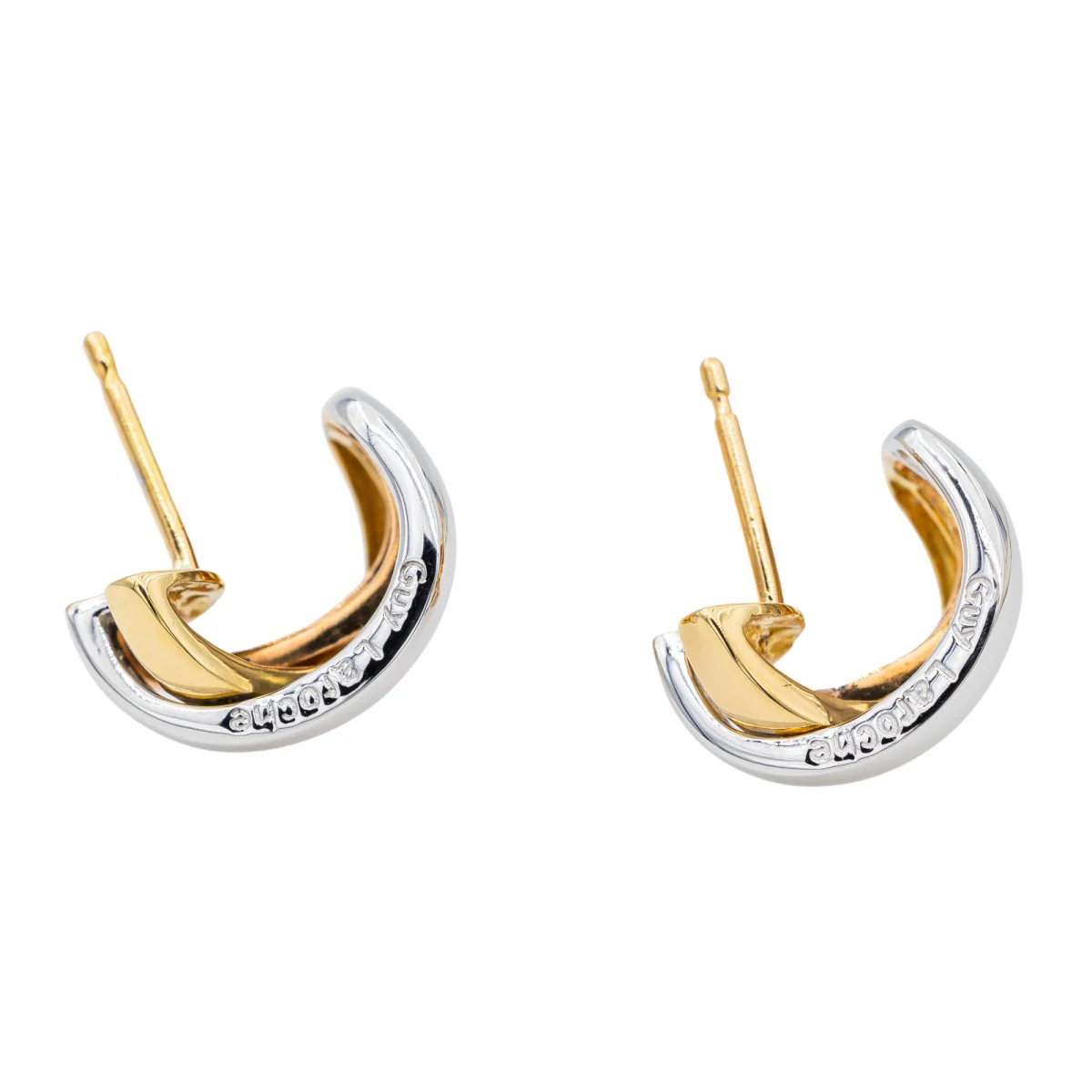 GUY LAROCHE Half hoop earrings in three golds - Image 4
