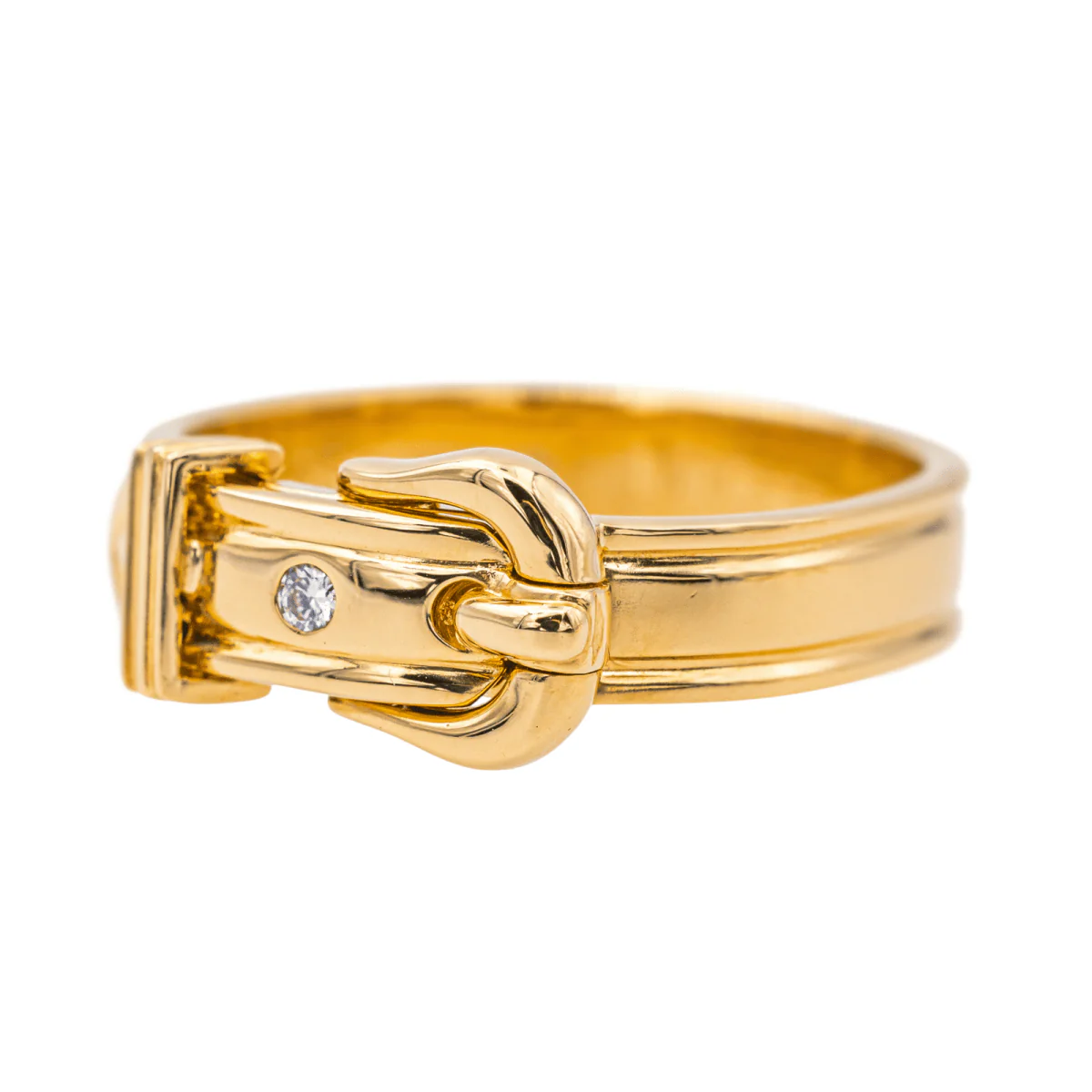 Ring HERMÈS "Belt" in yellow gold and diamonds - Image 3