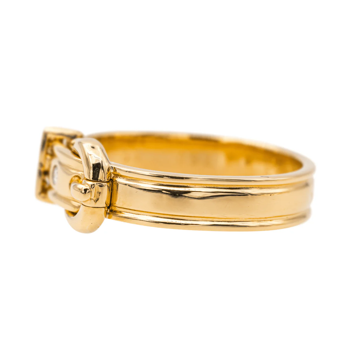 Ring HERMÈS "Belt" in yellow gold and diamonds - Image 4