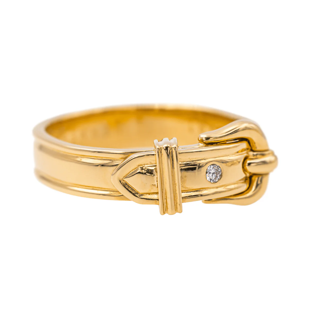 Ring HERMÈS "Belt" in yellow gold and diamonds - Image 6