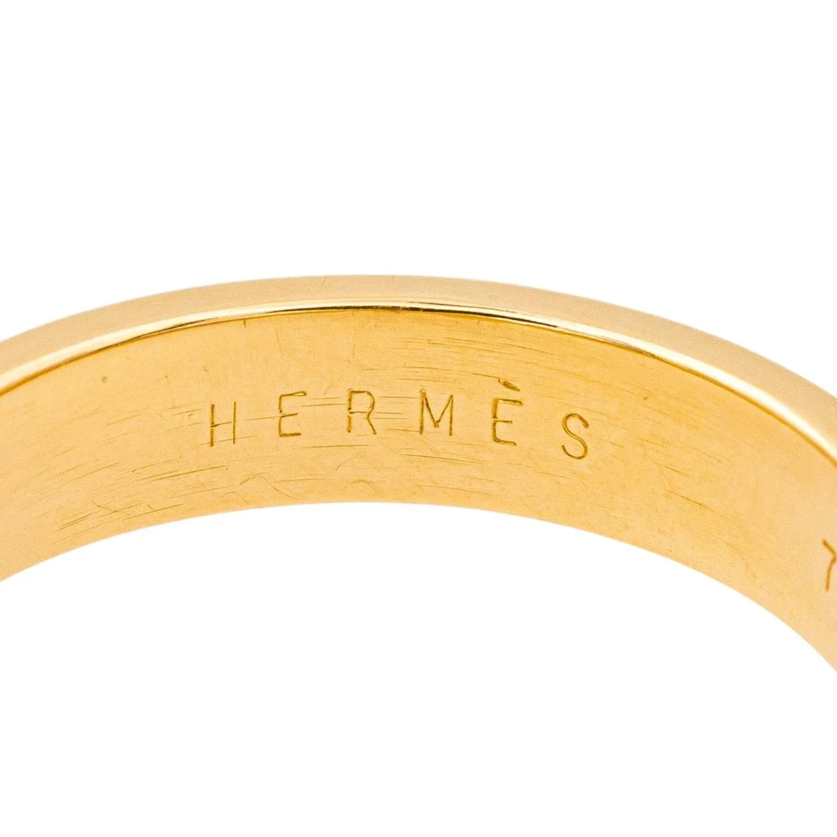 Ring HERMÈS "Belt" in yellow gold and diamonds - Image 7