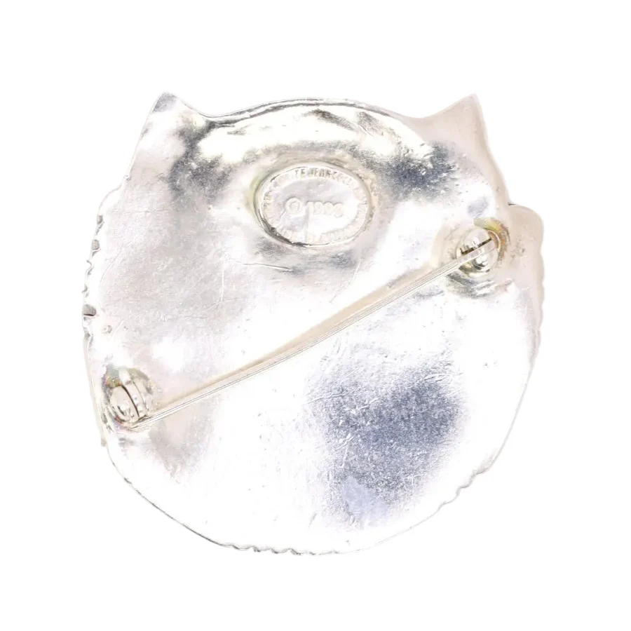 JEAN COCTEAU Brooch "Club des Amis des Chats" metal silveré - Image 3