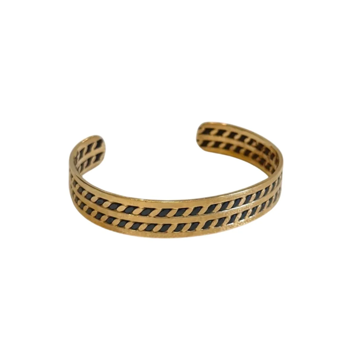Bracelet Jonc in yellow gold and steel