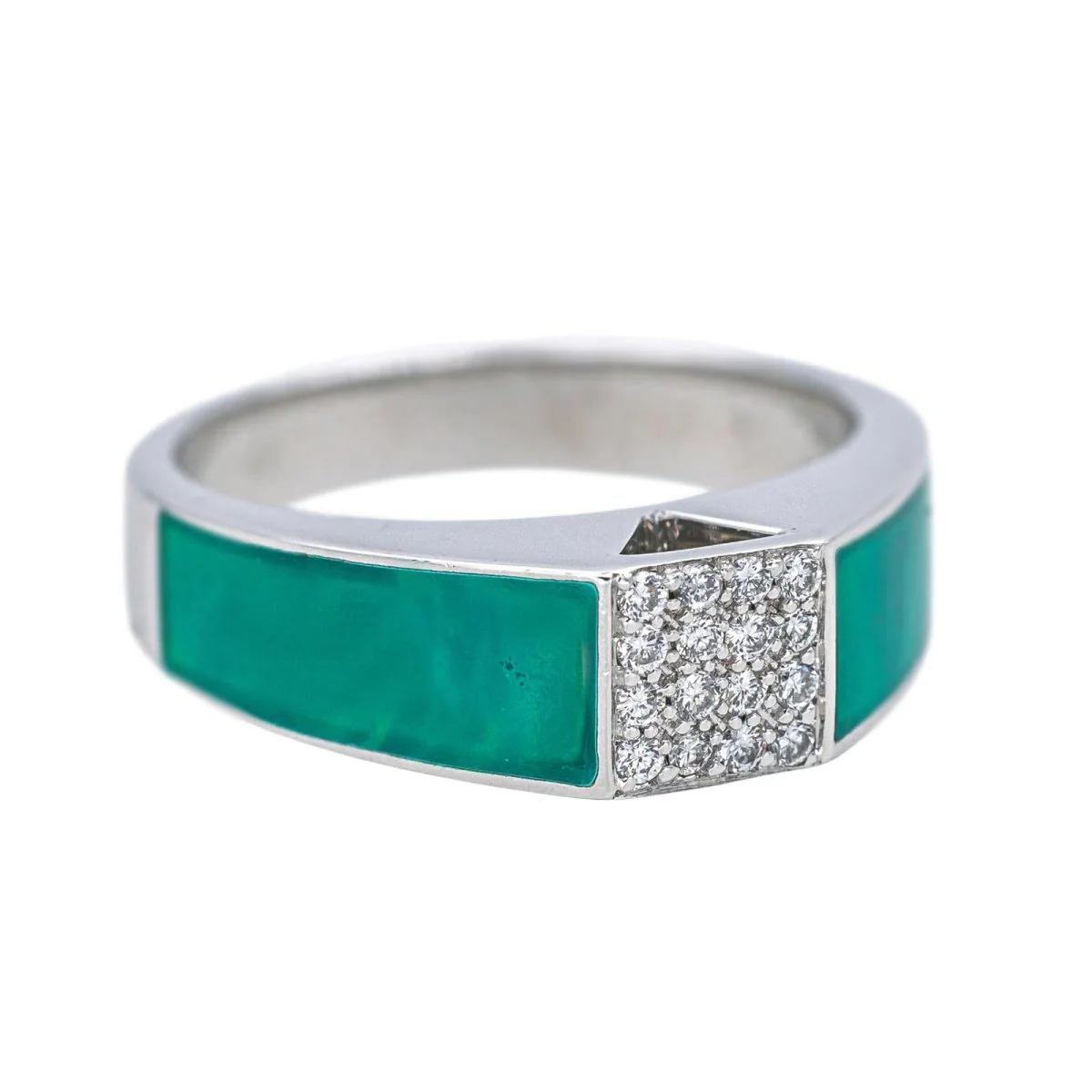 KORLOFF ring in white gold, lacquer and diamonds - Image 6