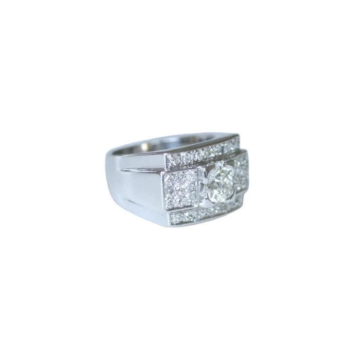 Ring Headband in paltinium and diamonds - Image 5
