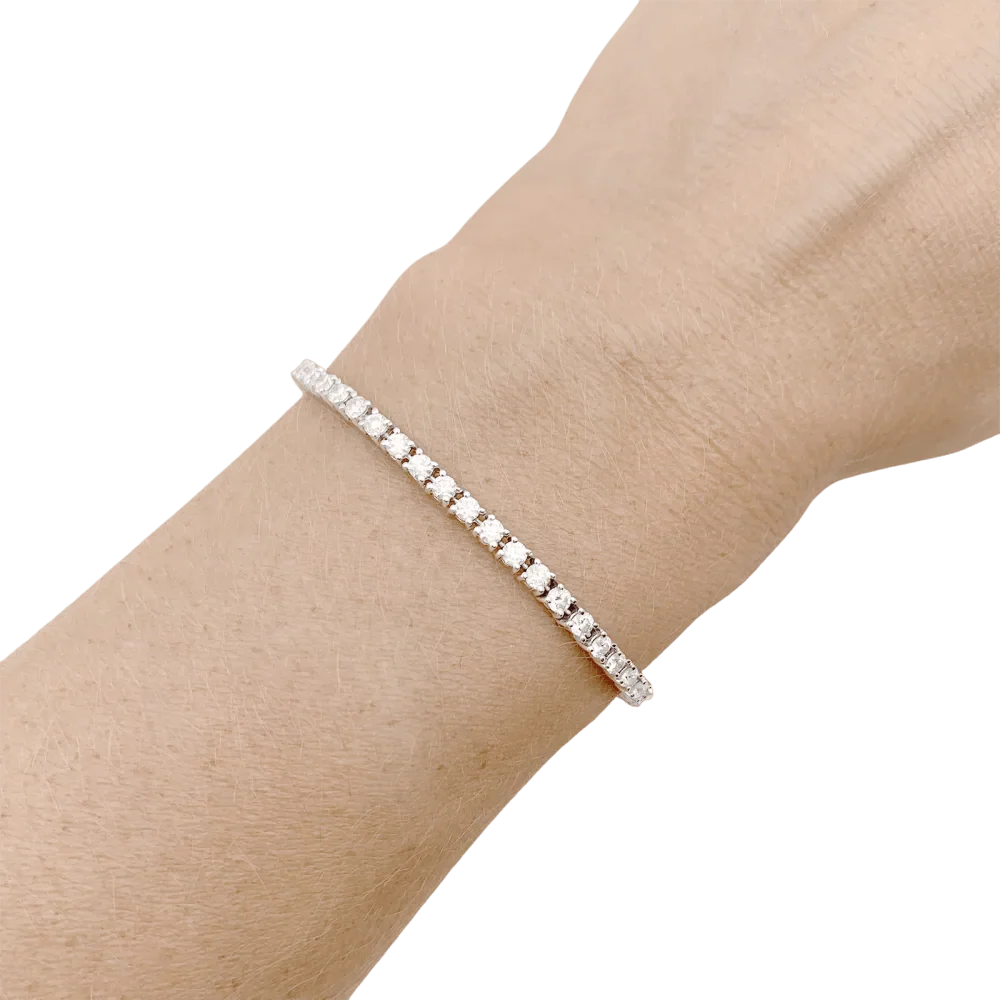 Ligne bracelet in white gold and diamonds - Image 2