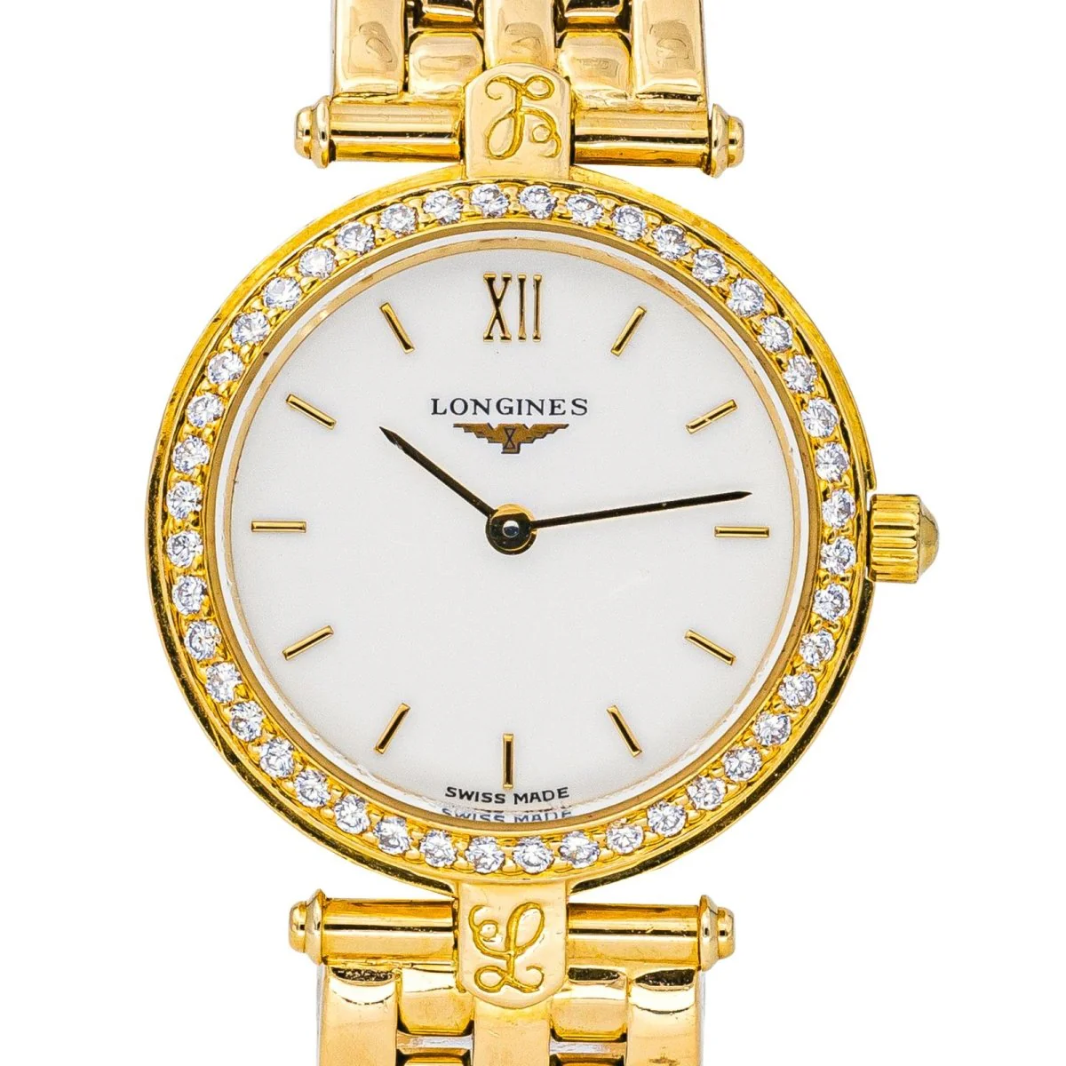 LONGINES "La Grande Classique" watch in yellow gold, quartz and diamonds - Image 3