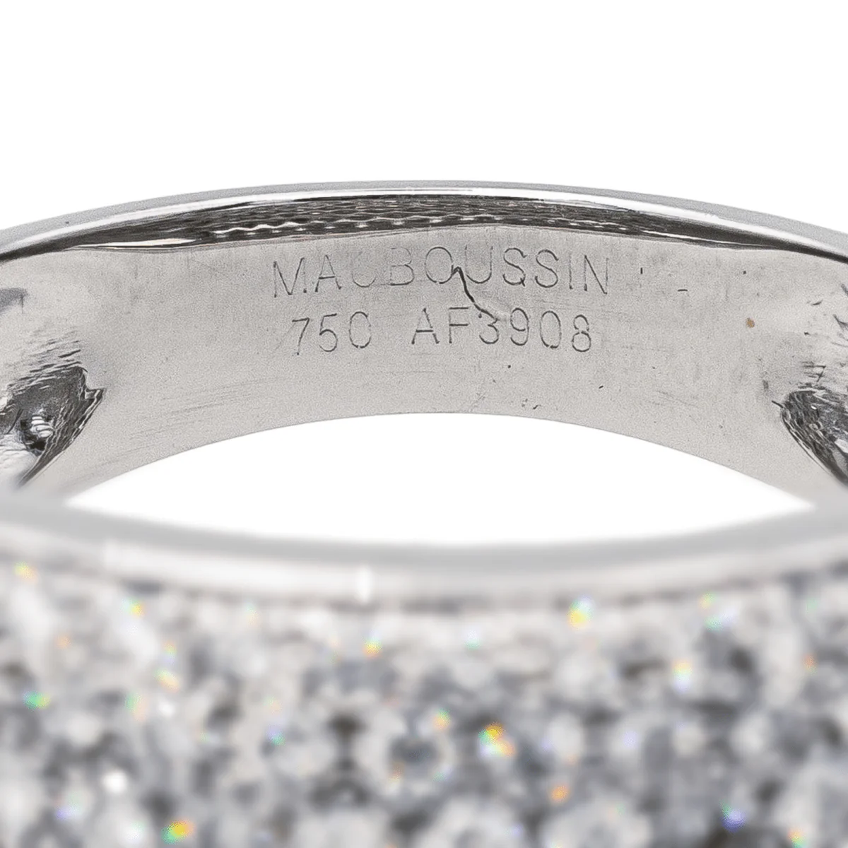 Ring MAUBOUSSIN "C'est toi la Star" wedding band in white gold and diamonds - Image 8