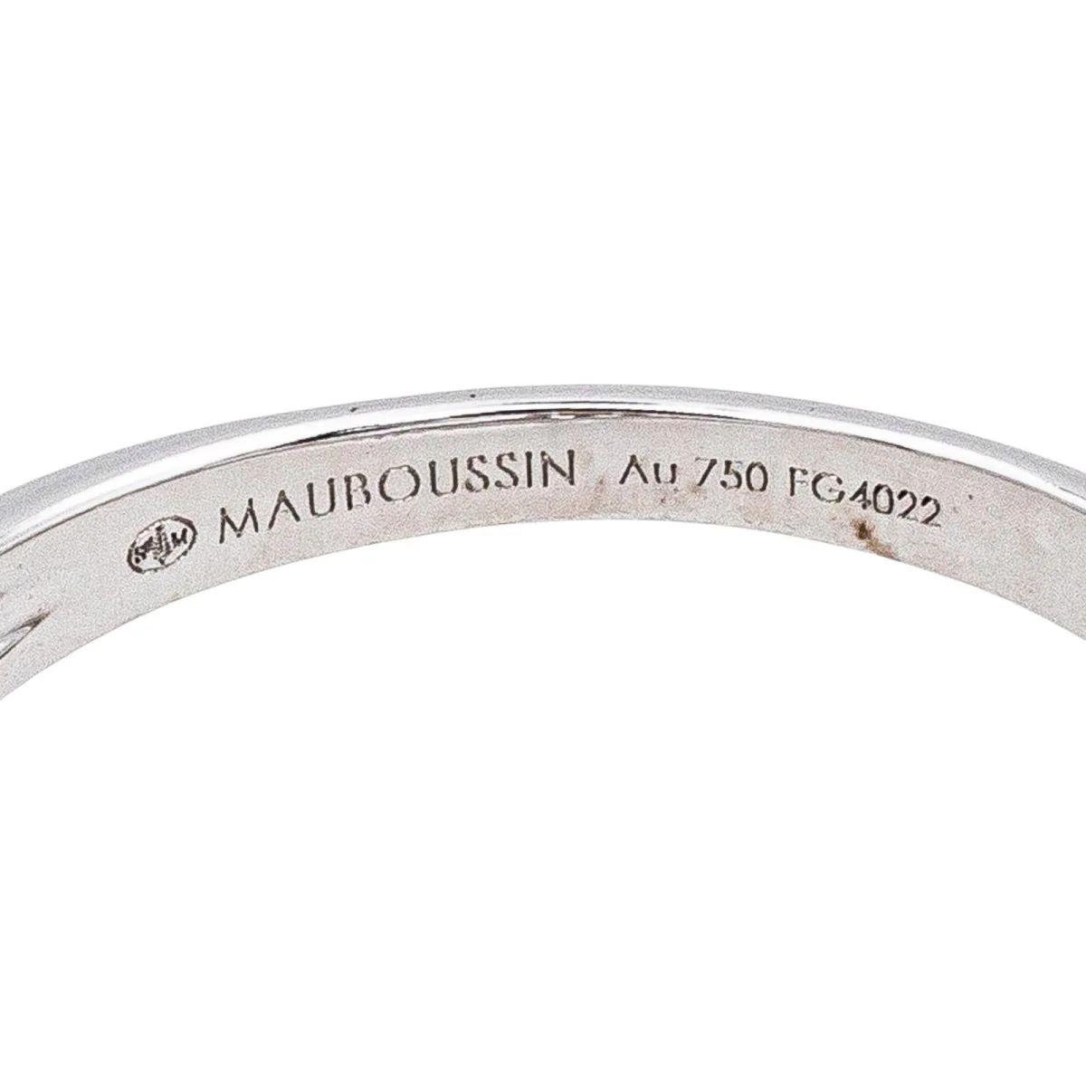 MAUBOUSSIN "Chance of Love" solitaire ring in white gold, sapphire and diamonds - Image 6