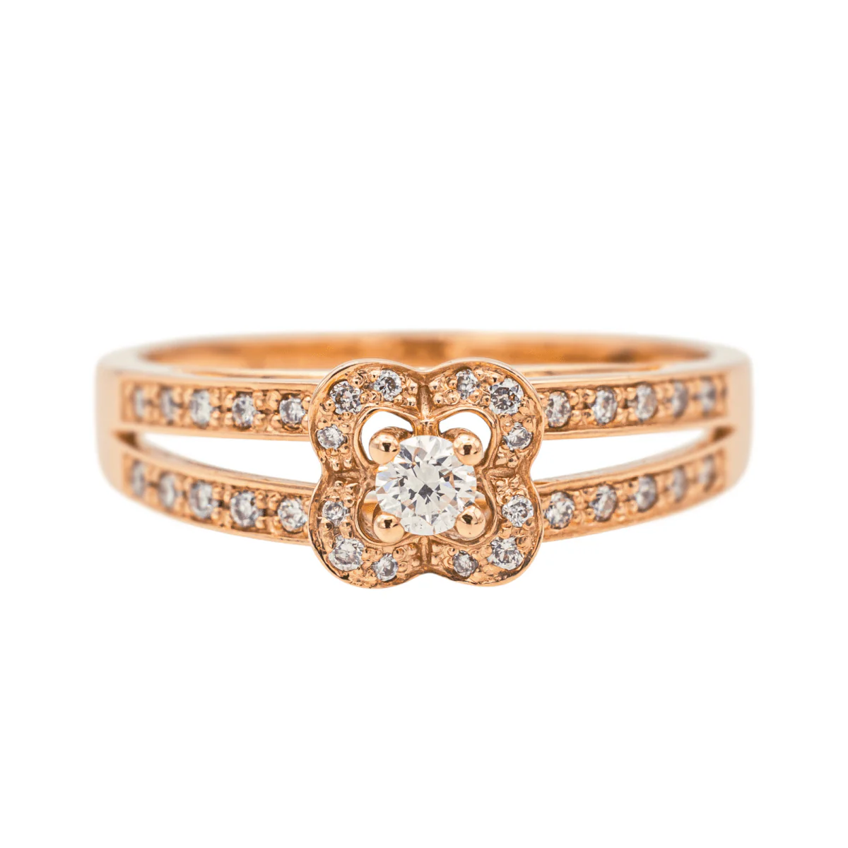 Ring MAUBOUSSIN Solitaire "Chance of Love N°1" in rose gold and diamonds