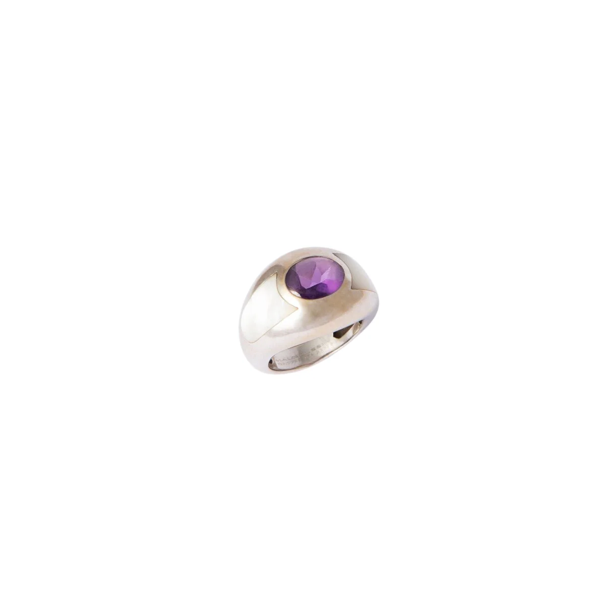 MAUBOUSSIN “Aloha” bangle ring in white gold and amethyst - Image 3