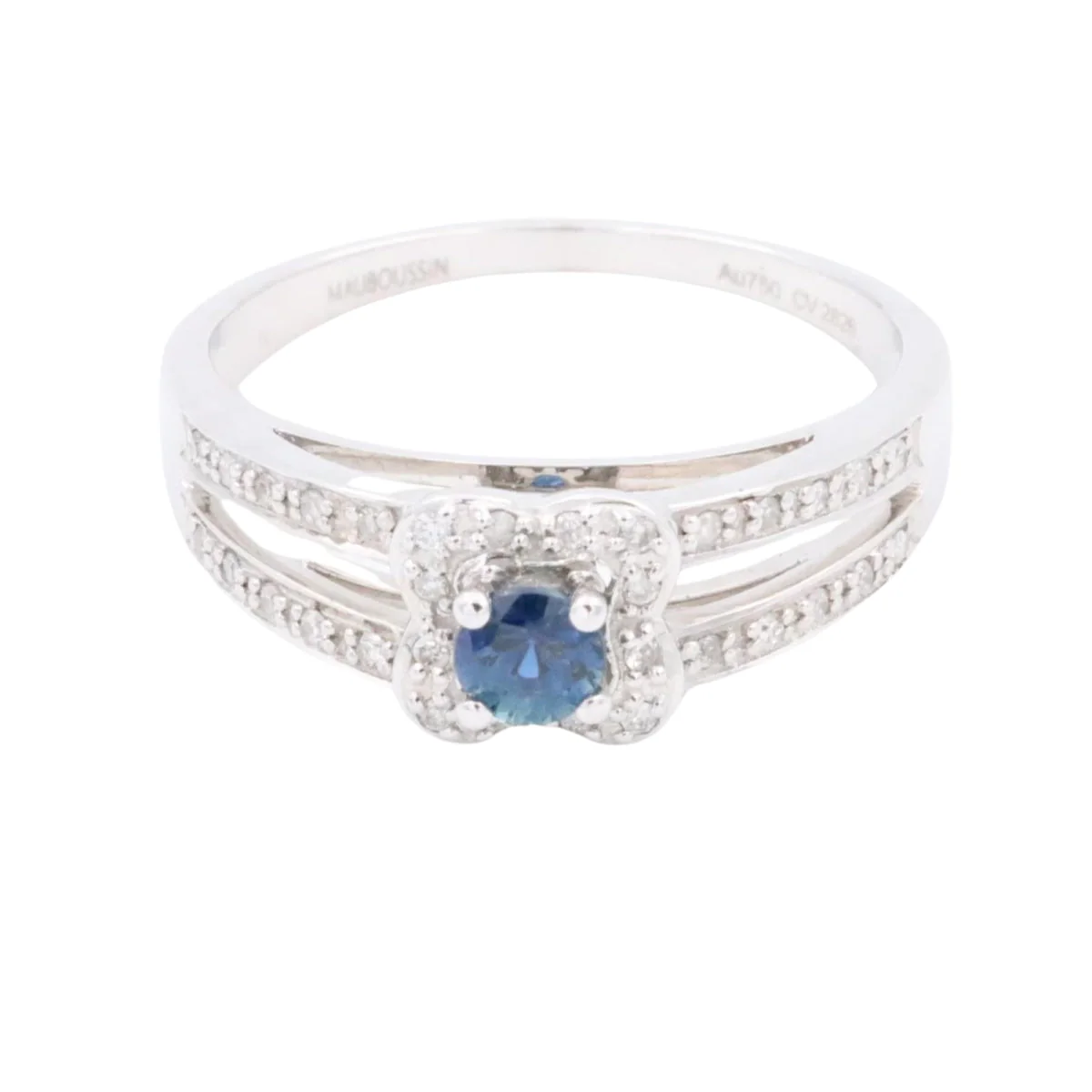 Mauboussin Solitaire Ring Chance of love White gold Sapphire
