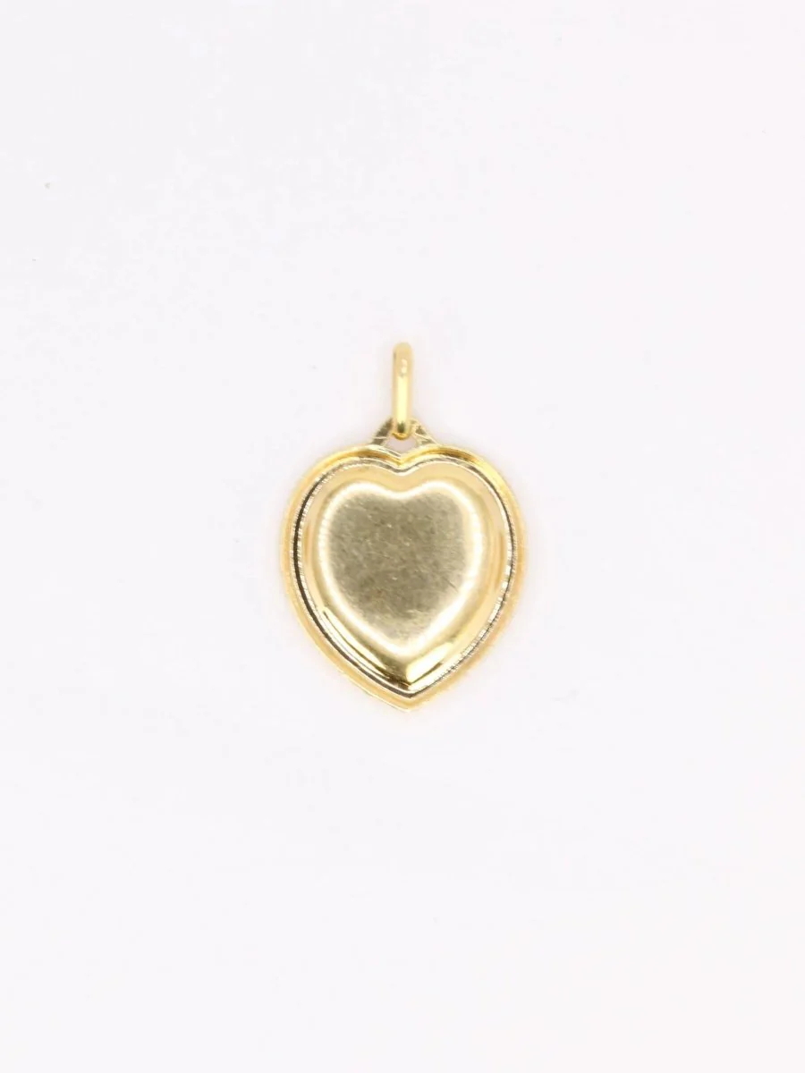 AUGIS love medal striated heart more than yesterday less than tomorrow yellow gold diamond ruby - Image 3