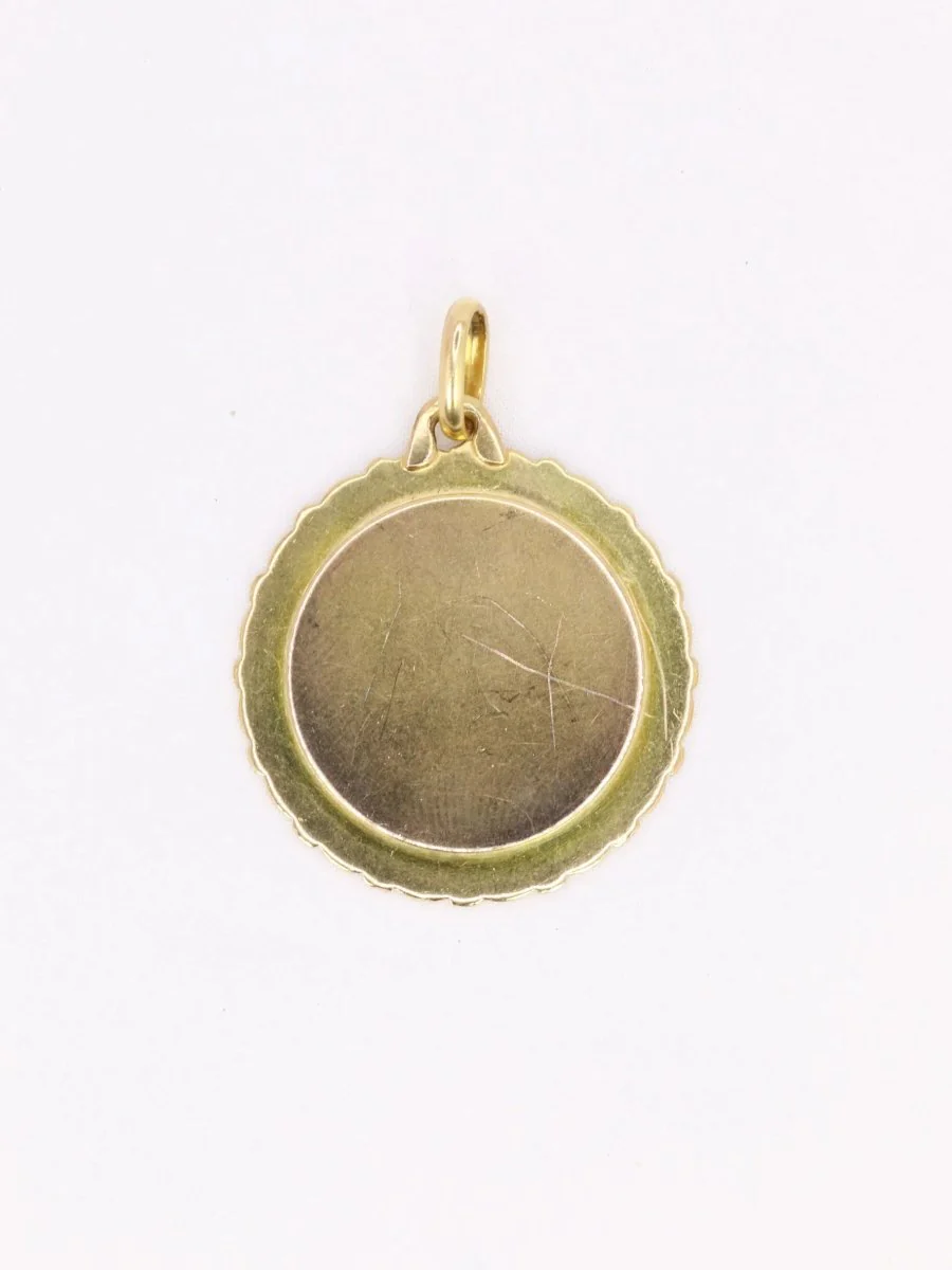 Augis Jumbo Love Medal More than yesterday less than tomorrow yellow gold diamond ruby - Image 3