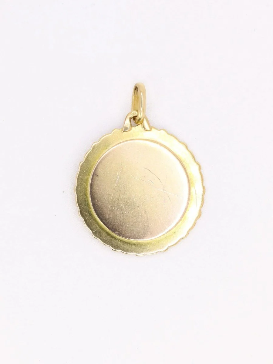 Augis Jumbo Love Medal More than yesterday less than tomorrow yellow gold diamond ruby - Image 4