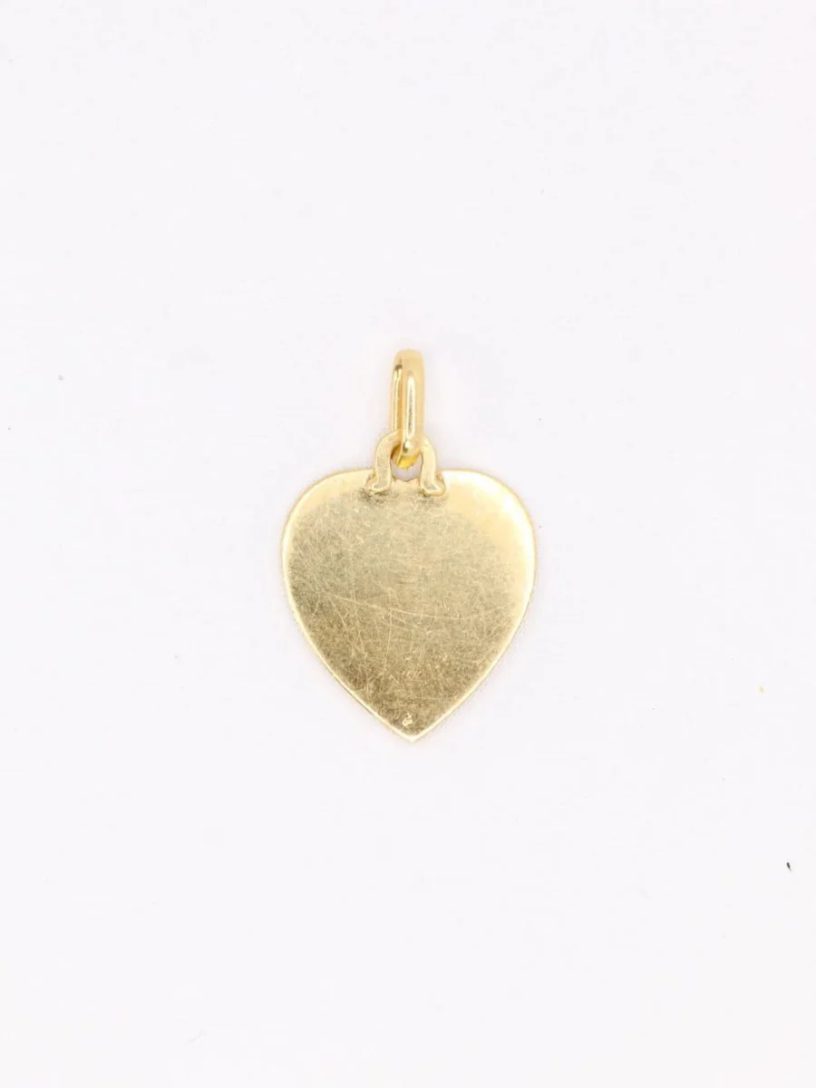 AUGIS love medal striated heart More than yesterday less than tomorrow yellow gold ruby - Image 3