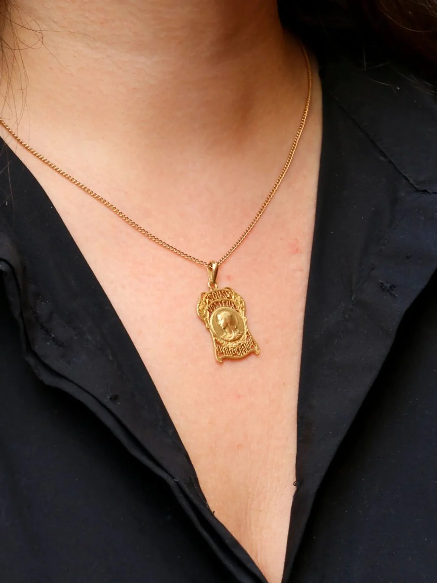 Medal to the Virgin Mary in yellow gold, "Before your eyes, live and grow" - Image 7