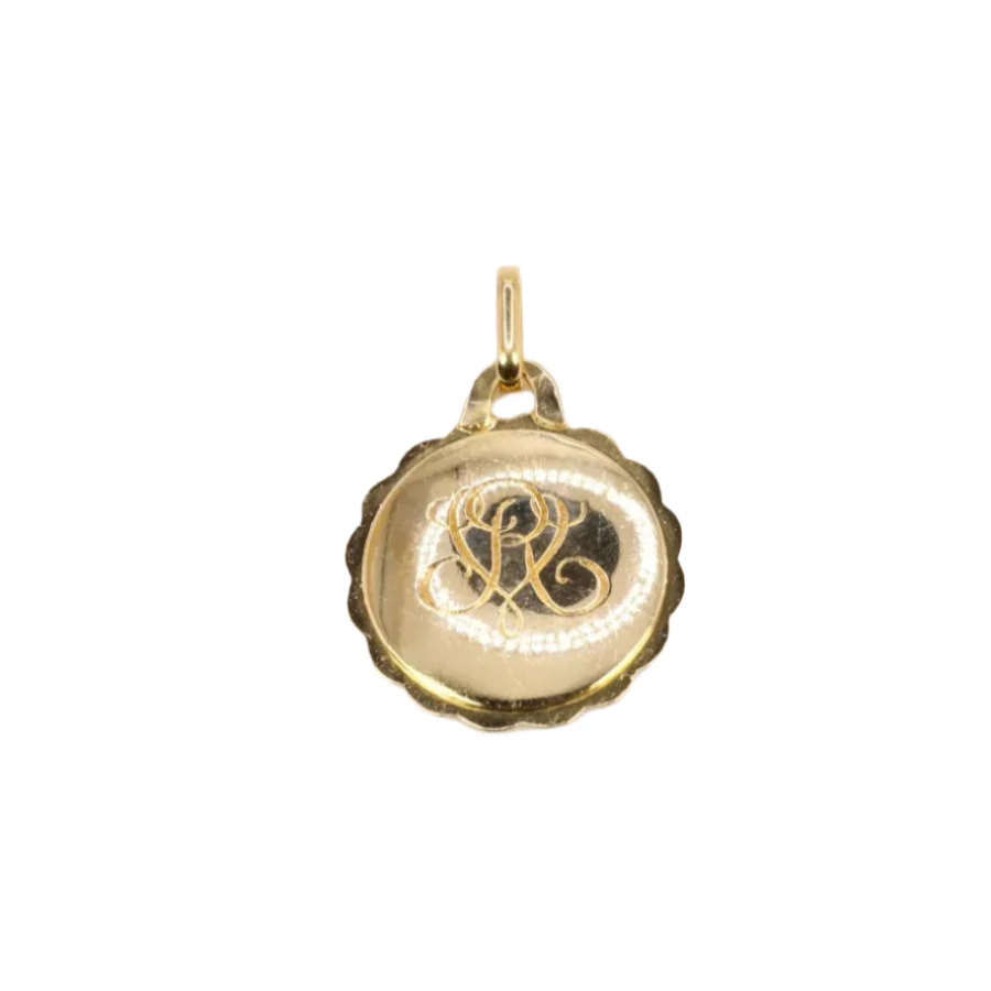 Augis Love Medal Round More than yesterday less than tomorrow yellow gold ruby - Image 4