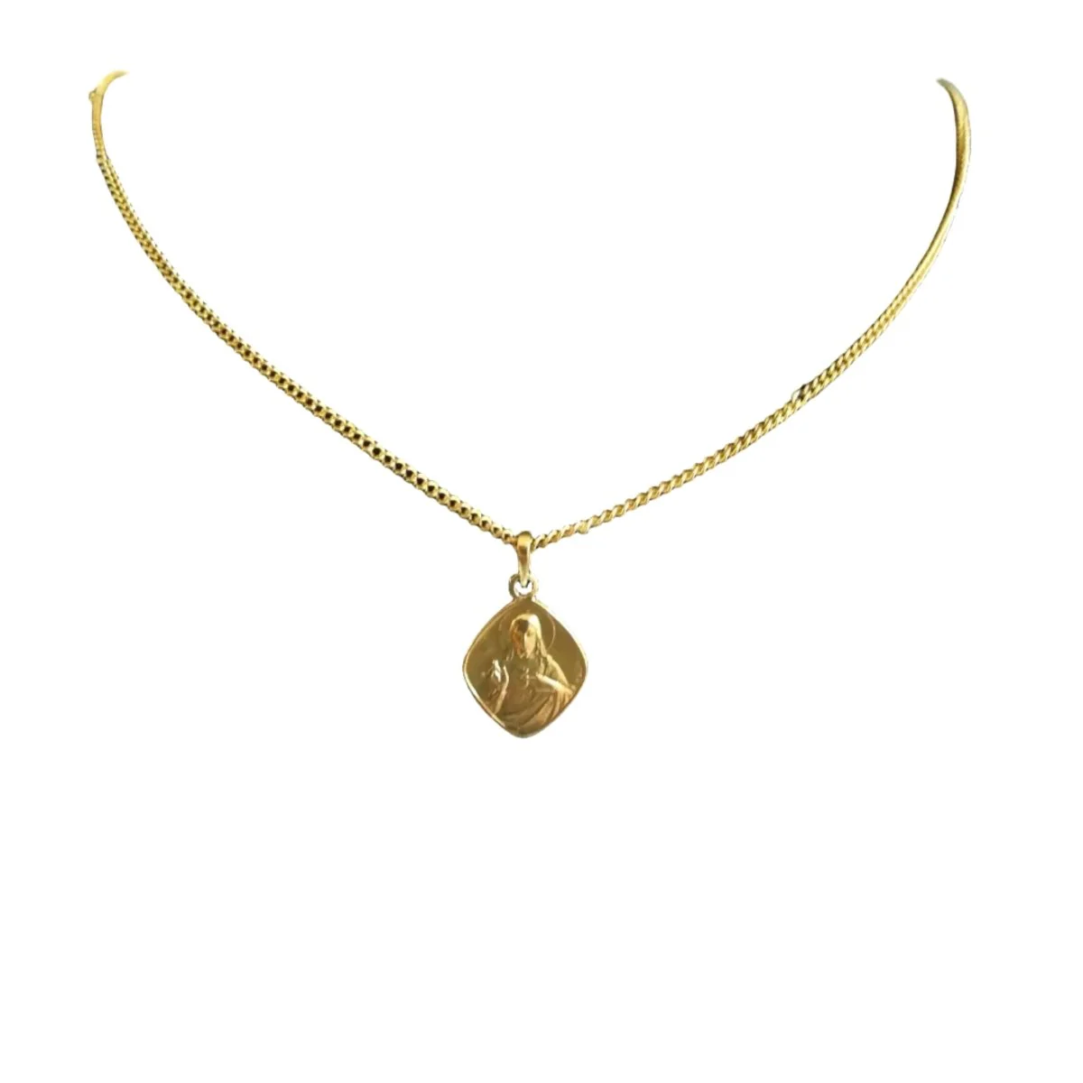 Yellow gold Scapular Medal - Image 3
