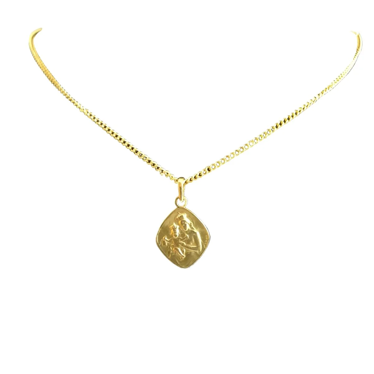 Yellow gold Scapular Medal - Image 4