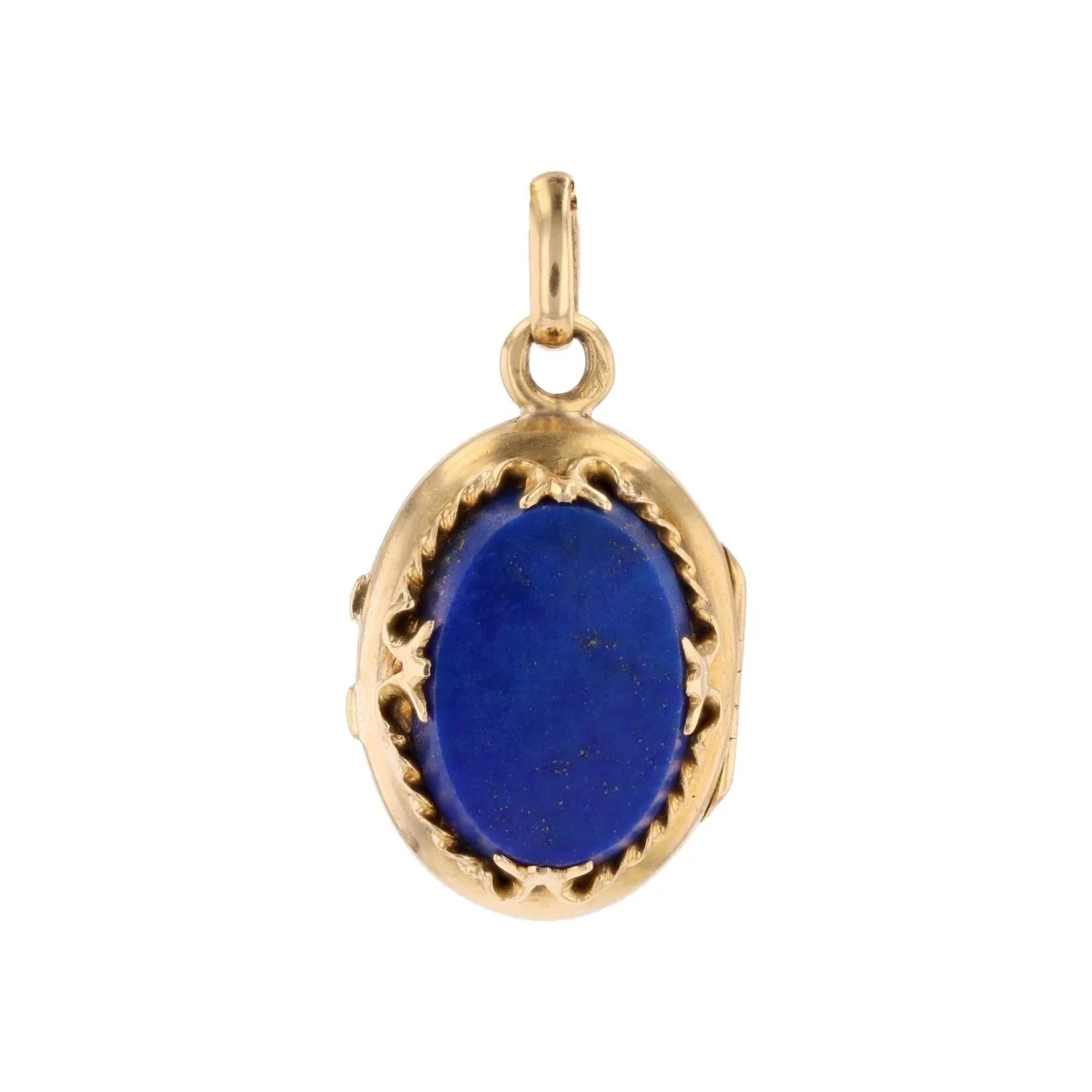 Antique pendant in yellow gold and lapis lazuli