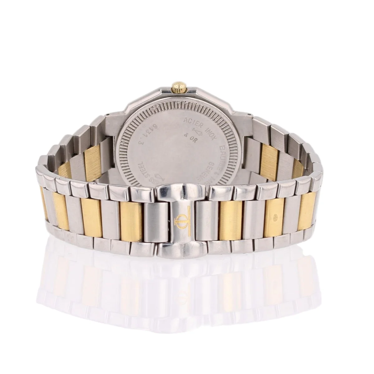 BAUME & MERCIER "Riviera Calendar" watch in yellow gold and steel - Image 4