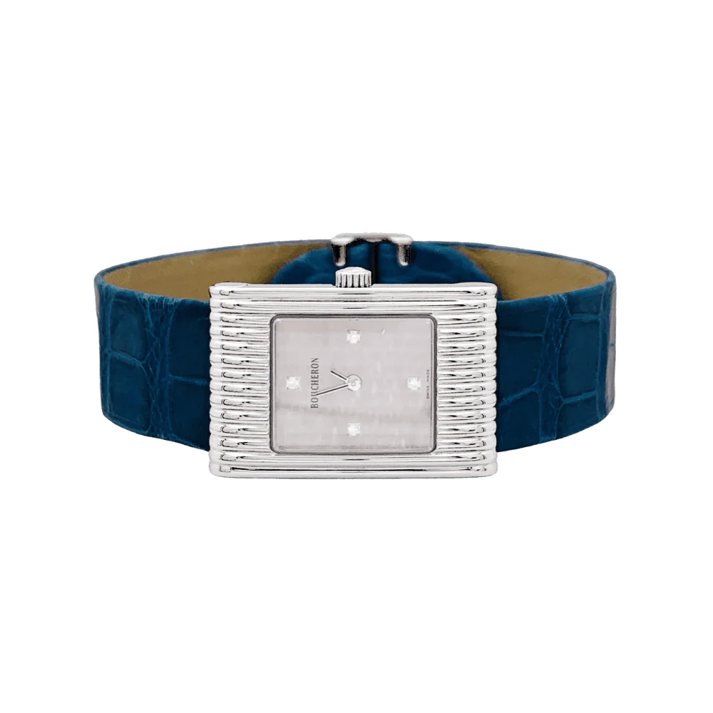 BOUCHERON “Reflet” watch in steel and leather - Image 3