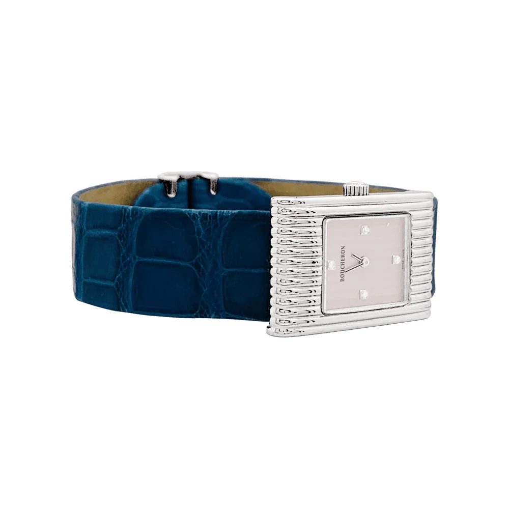 BOUCHERON “Reflet” watch in steel and leather - Image 7