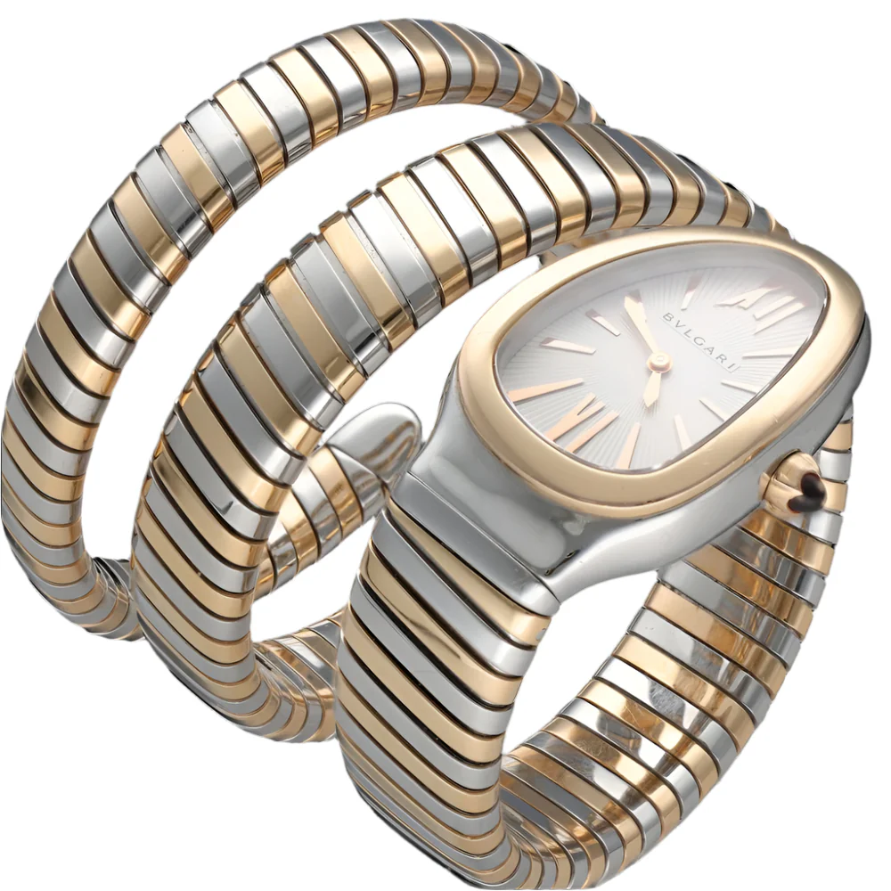 BULGARI “Serpenti Tubogas” watch in pink gold and steel - Image 3