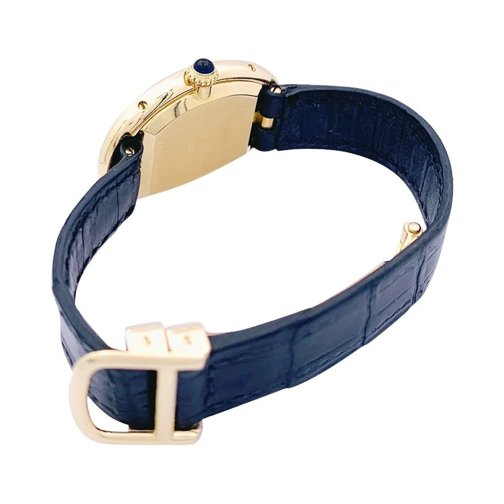 CARTIER “Baignoire” watch in yellow gold, pink gold, steel and leather - Image 4