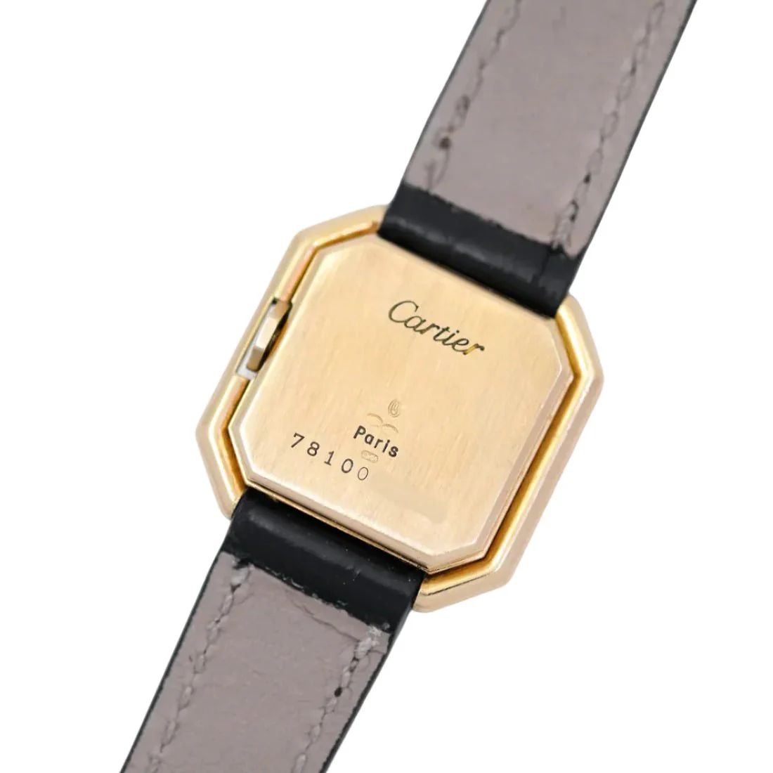CARTIER "Ceinture" PM Watch in yellow gold and leather - Image 5