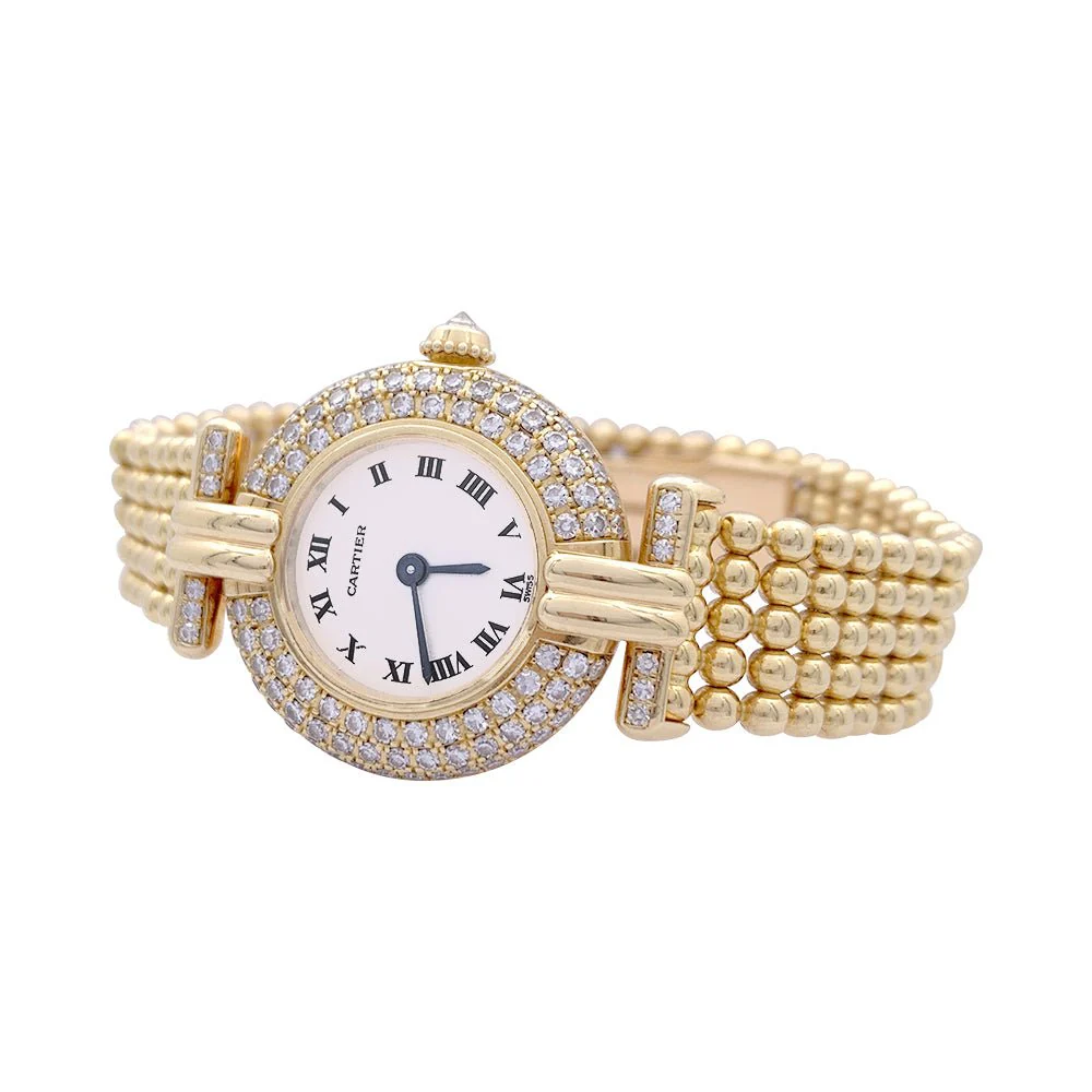 Cartier “Colisée” watch, yellow gold and diamonds. - Image 2