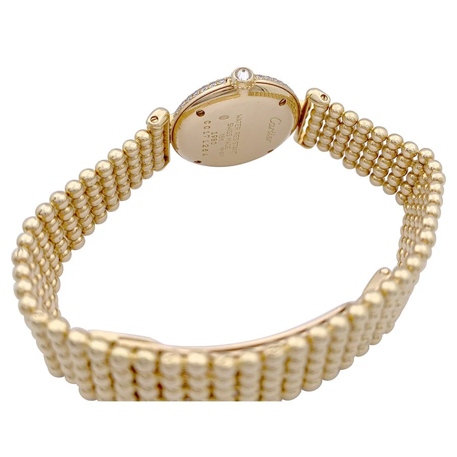 Cartier “Colisée” watch, yellow gold and diamonds. - Image 3