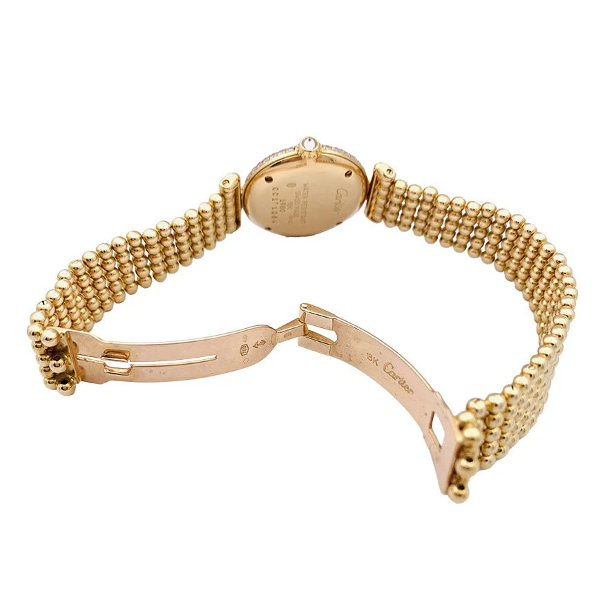 Cartier “Colisée” watch, yellow gold and diamonds. - Image 4