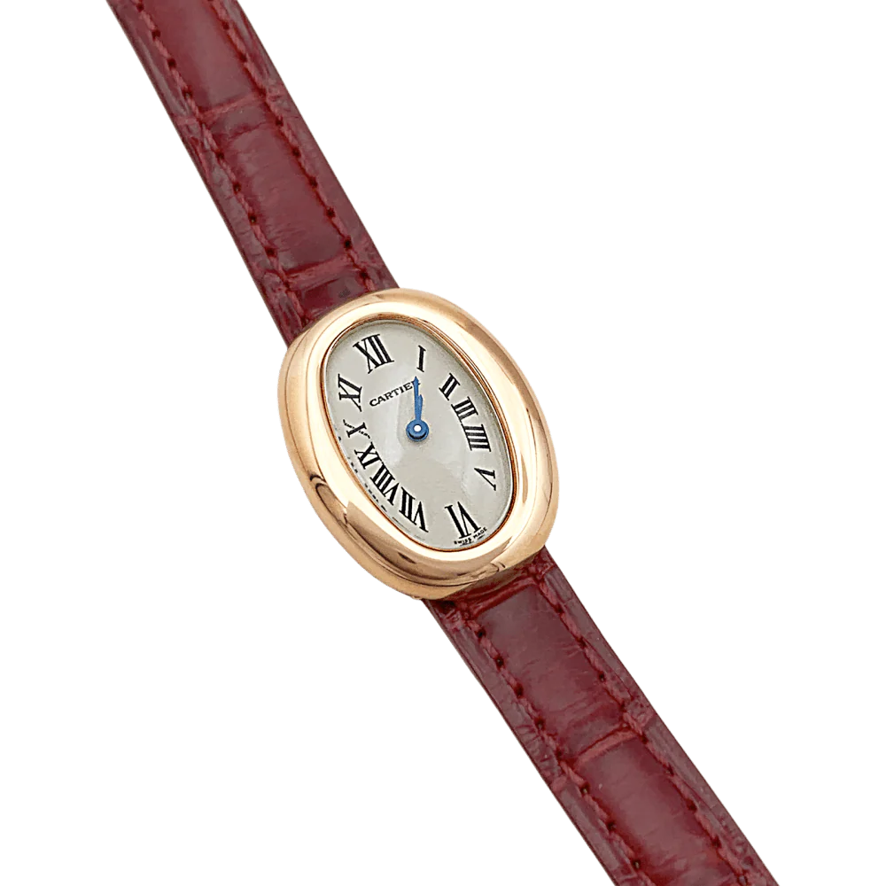 Watch CARTIER "Mini Baignoire" in yellow gold, steel and leather - Image 3