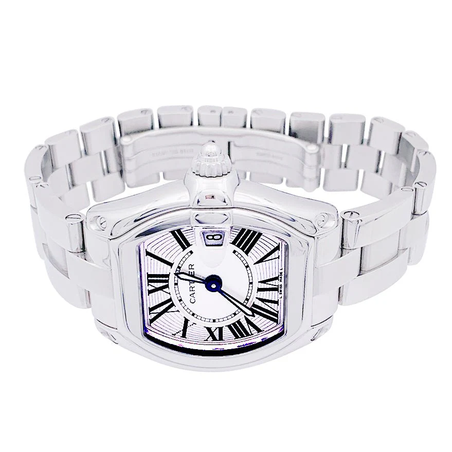 Cartier watch, "Roadster", steel on steel. - Image 3