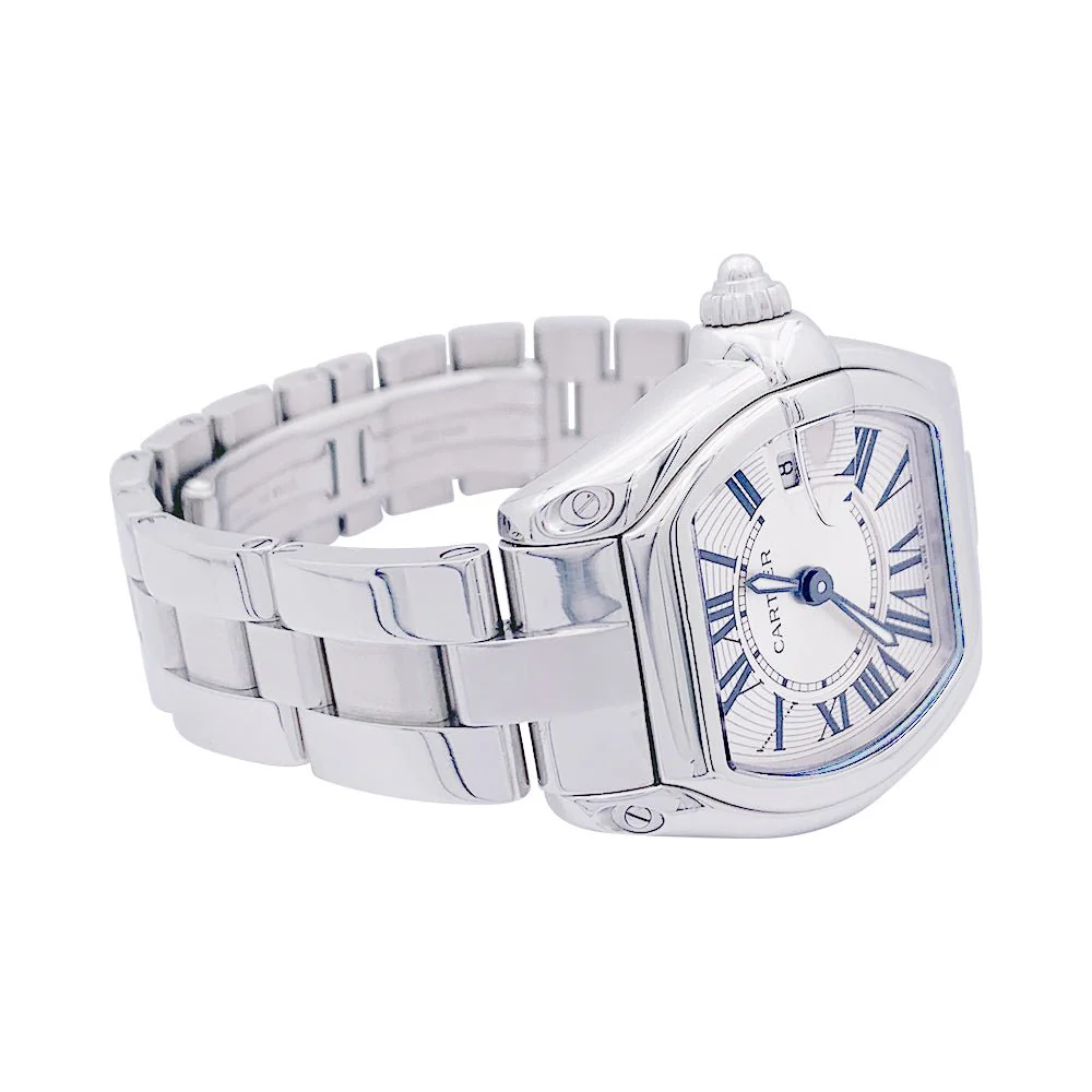 Cartier watch, "Roadster", steel on steel. - Image 5